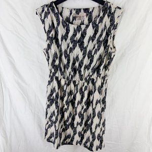 Forever 21 Contemporary Beige Printed Sleeveless Dress Size M